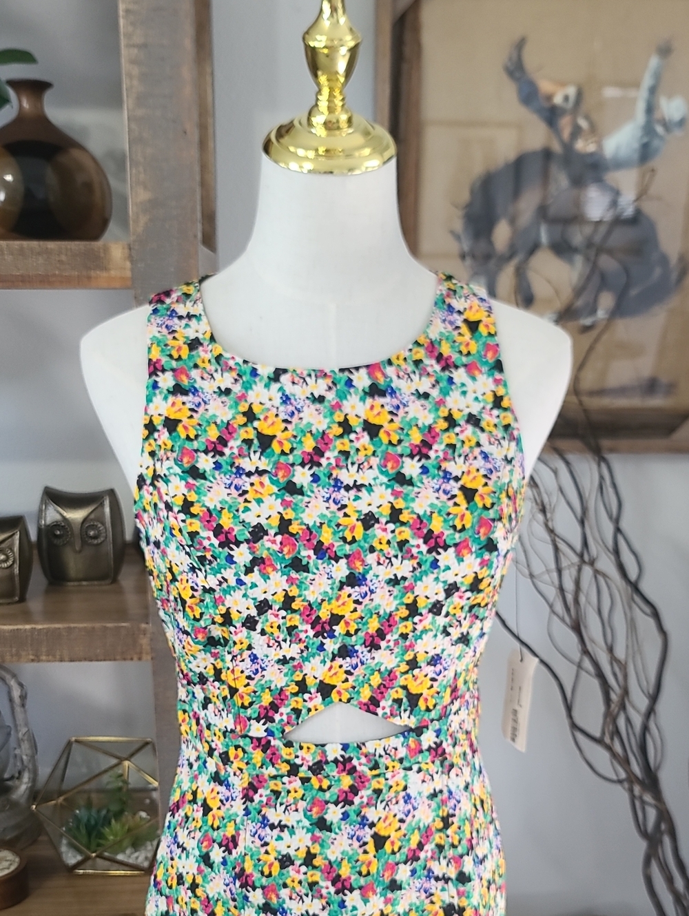 Ronson Floral Cutout Sleeveless Sheath Dress - Picture 2 of 11